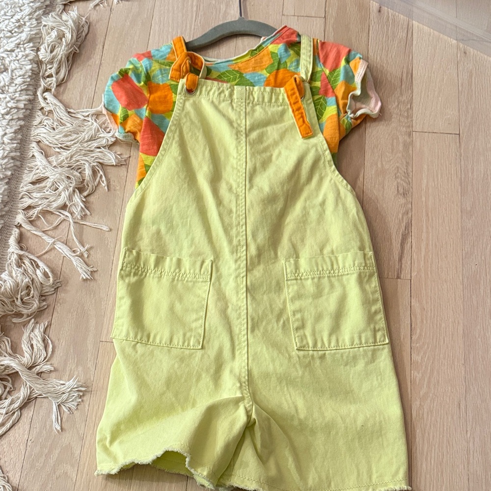 PEEK Yellow Kids Overalls and tee shirt - 2 piece outfit